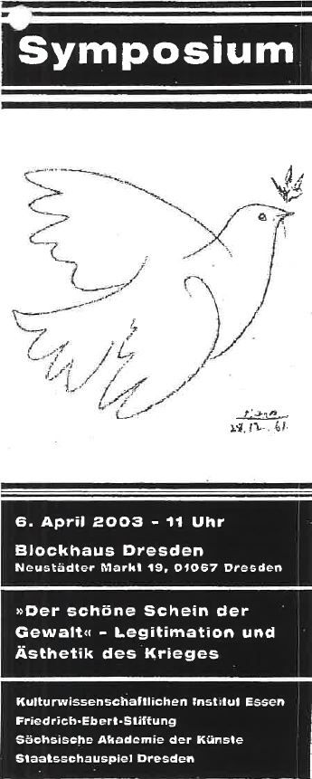 Titel des Veranstaltungsflyers 2003 © SAK-Archiv Titel des Veranstaltungsflyers 2003 © SAK-Archiv