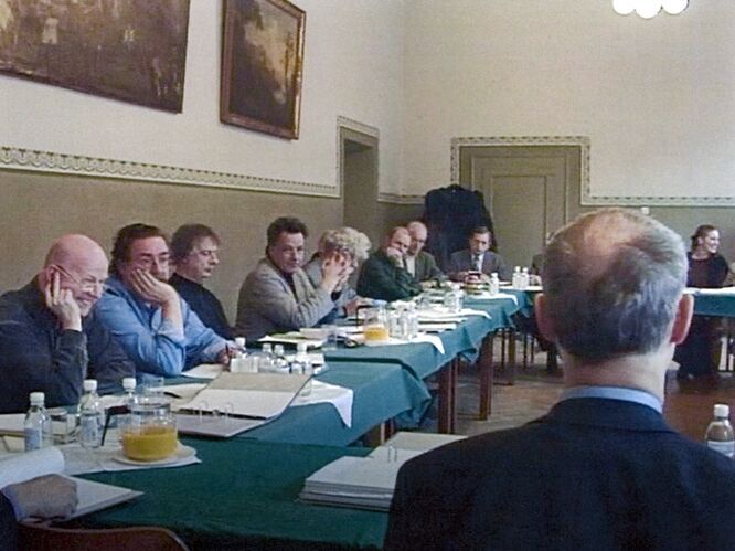 Versammlungsbild, Filmstill / DEFA-Stiftung / Zeitzeugenarchiv Thomas Grimm.