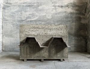 Mock-up, Mst.1:1, vorfabrizierte Lehmwand mti Spundwandprofilgen als Deckenkonstruktion, Roger Boltshauser, Foto: Kuster Frey