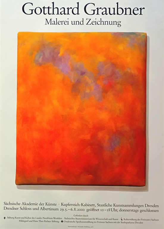 Ausstellungsplakat Gotthard Graubner. Malerei und Zeichnung, Foto: Johanna Aberle Ausstellungsplakat Gotthard Graubner. Malerei und Zeichnung, Foto: Johanna Aberle