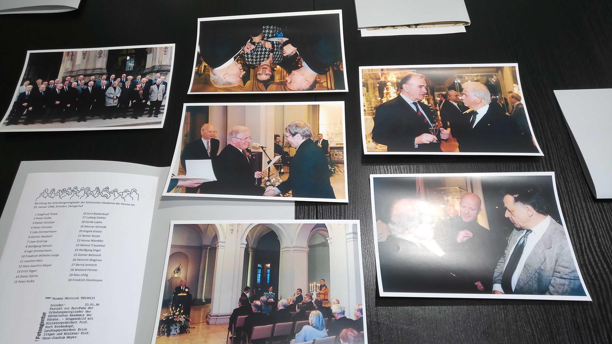 Fotos von der Berufung der Gründungsmitglieder am 23.1.1996 © SAK-Archiv